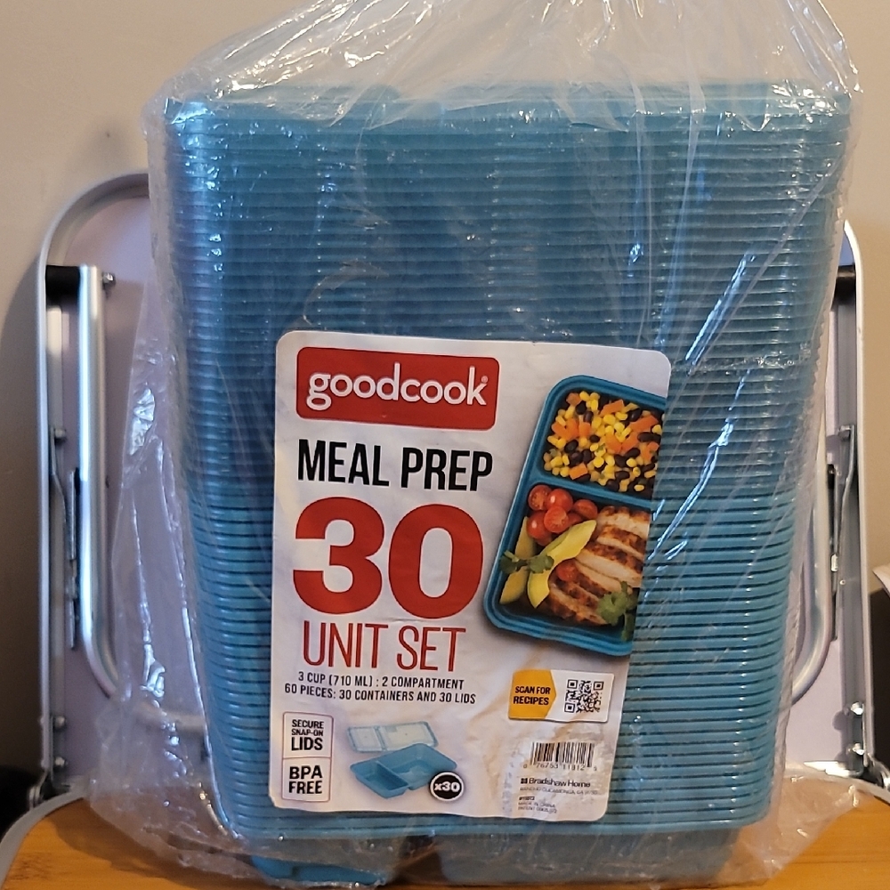 30ct GoodCook Blue Meal Prep Container Set
